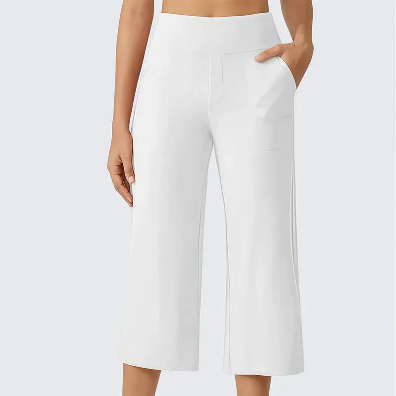 👩‍🦰Women's Loose Straight-Leg Yoga Cropped Pants with Pockets