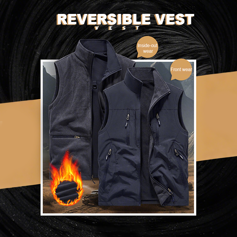 🔥🧥Men's Oversized Sleeveless Vest Jacket With Pockets