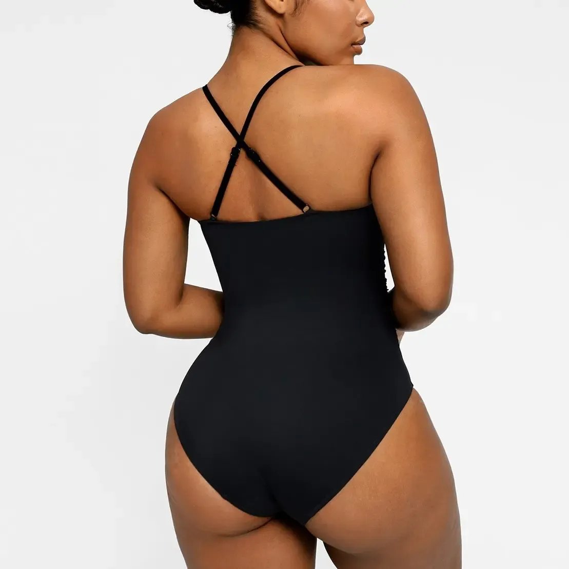 Shaping Swimsuit U-Ring Cut Out Slimming Swimwear