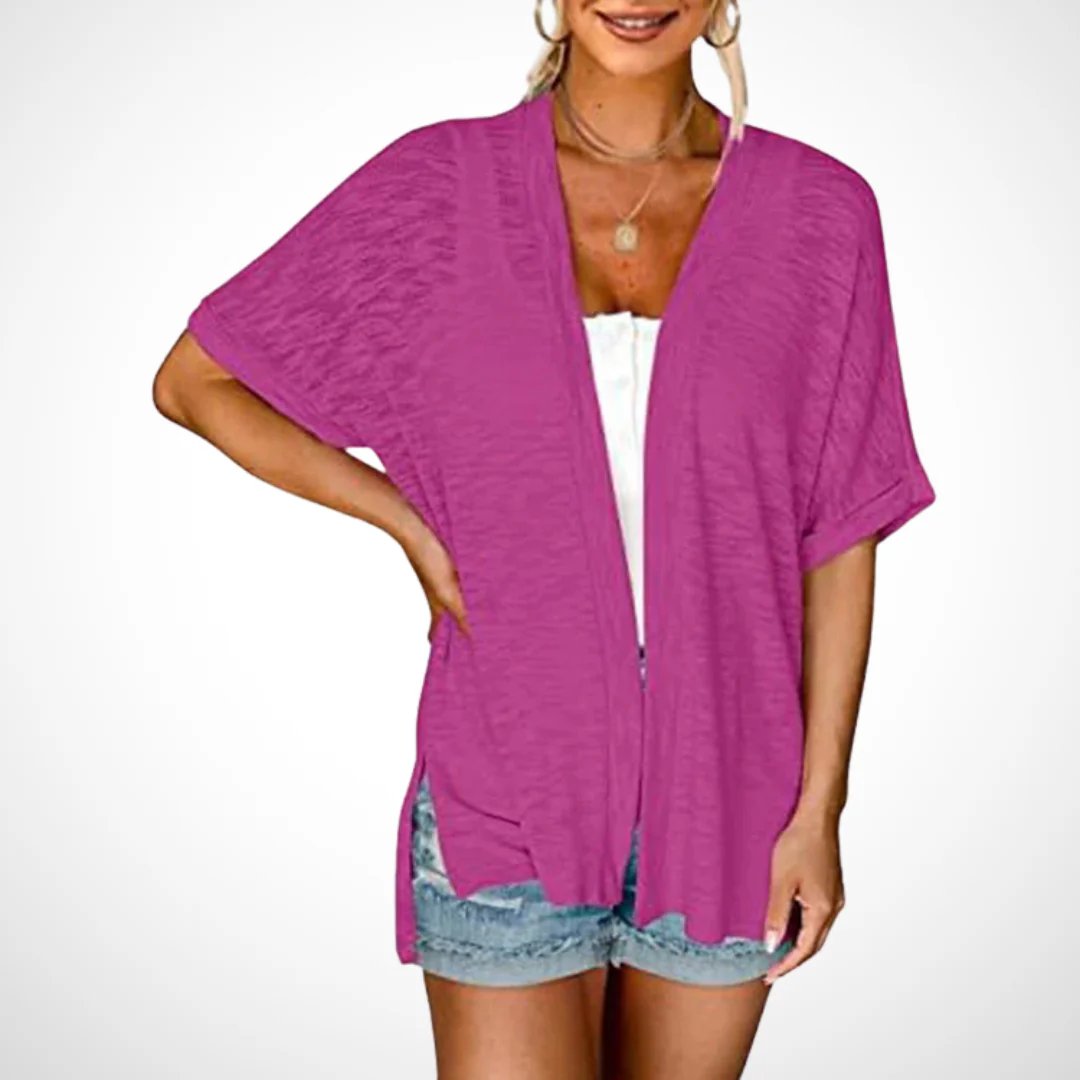 2026 New Stylish Flowy Short Sleeve Cardigan