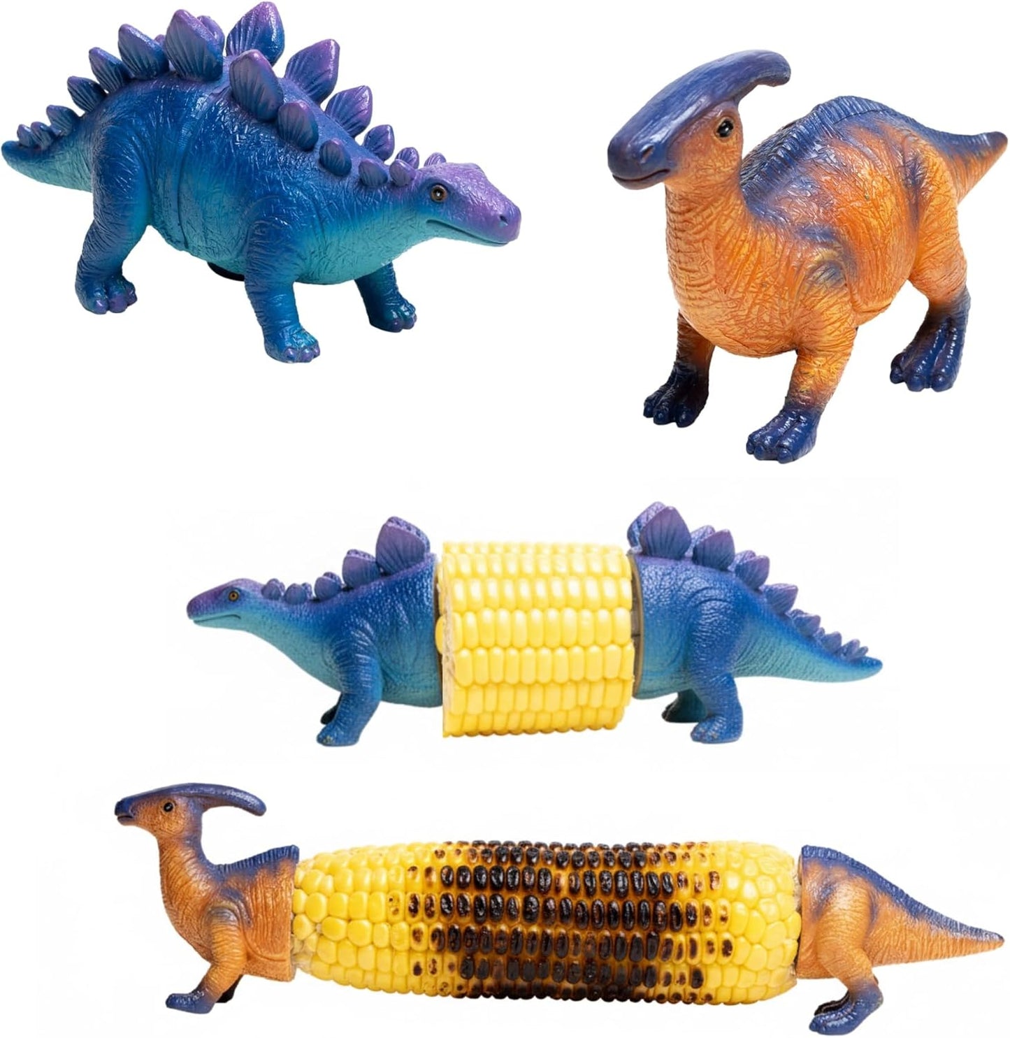 🦕⭐2026 New⭐ Dinosaur Corn Holders for Corn On The Cob - Funny Corn Cob Holder for Kids and Adults with Stainless Steel Prongs