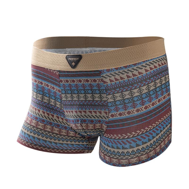 🎁Men's Premium Cotton Boxer Briefs Retro Pattern Design Breathable Mesh Moisture-Wicking Underwear 💥 3 PACK