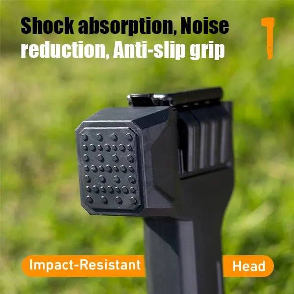 🔥🔨2-in-1 Tent Stake Hammer with Built-In Storage for 8 Stakes and Stake Puller for Outdoor Camping