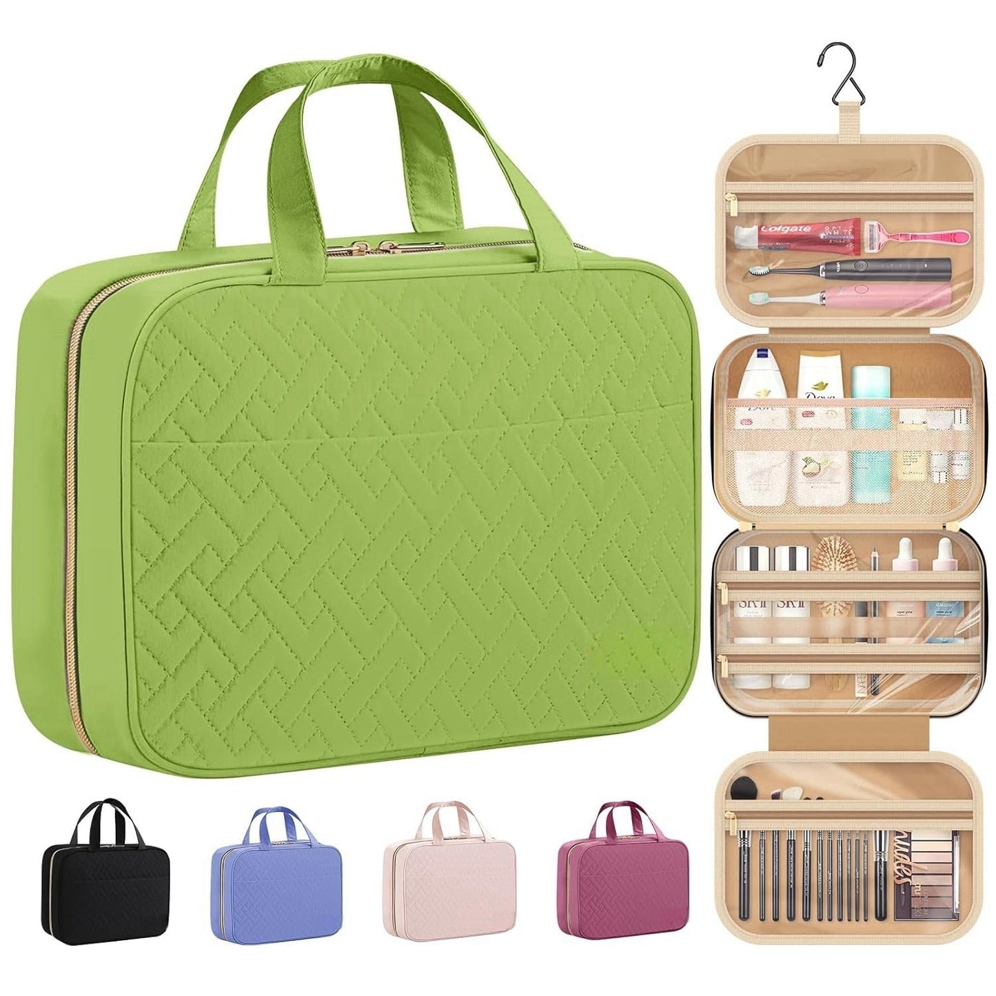 🔥 Toiletry Bag For Women With Hanging Hook