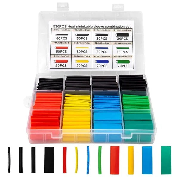 🔥 Heat Shrink Tubing Kit – 580 PCS with Case, 3:1 Ratio & Waterproof Sealing 🛠️📦