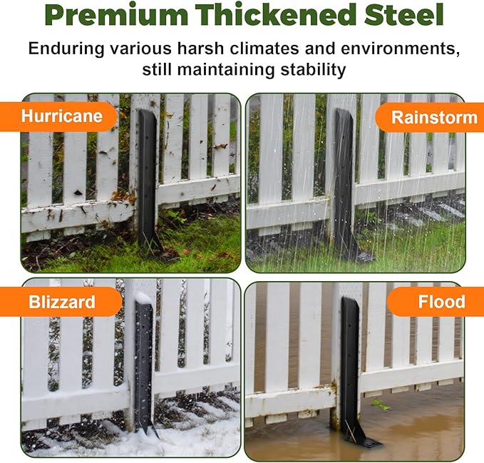 Extra-Thick, Heavy-Duty Fence Post Anchor Stakes