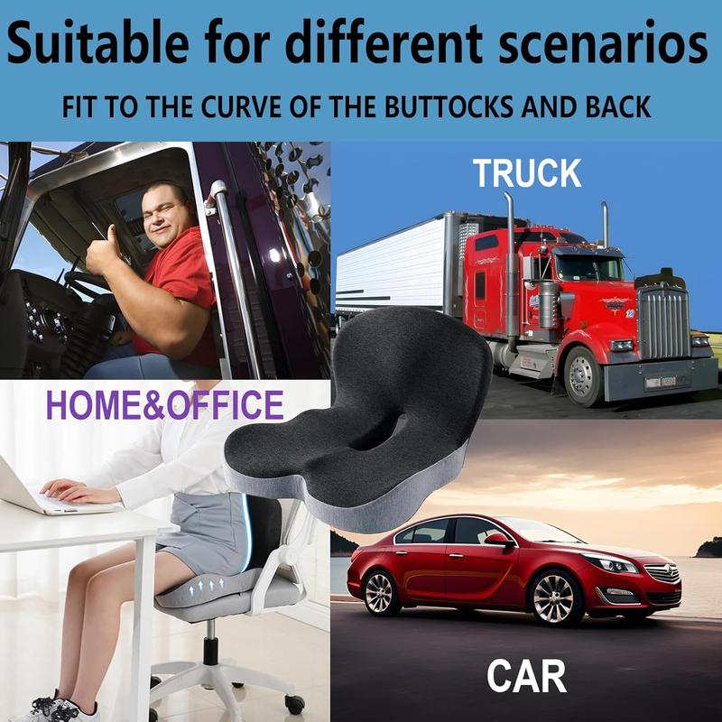 💎 40% OFF! 💎 Non-Slip Memory Foam Seat Cushion – Sciatica Relief, Breathable Mesh & Universal Fit for Car, Office & Wheelchair