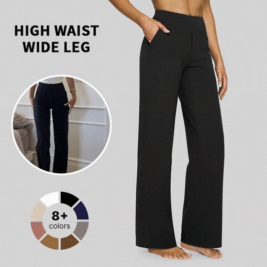 🔥🔥Women's High Waist Stretch Casual Yoga Wide Leg Pants