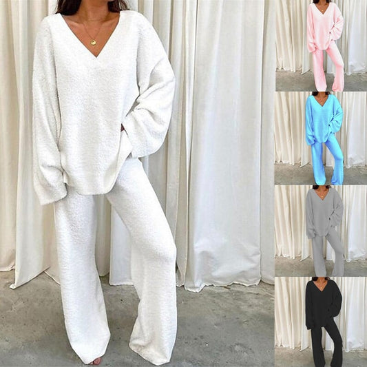 Women's Fuzzy Fleece 2-Piece Pajama Set