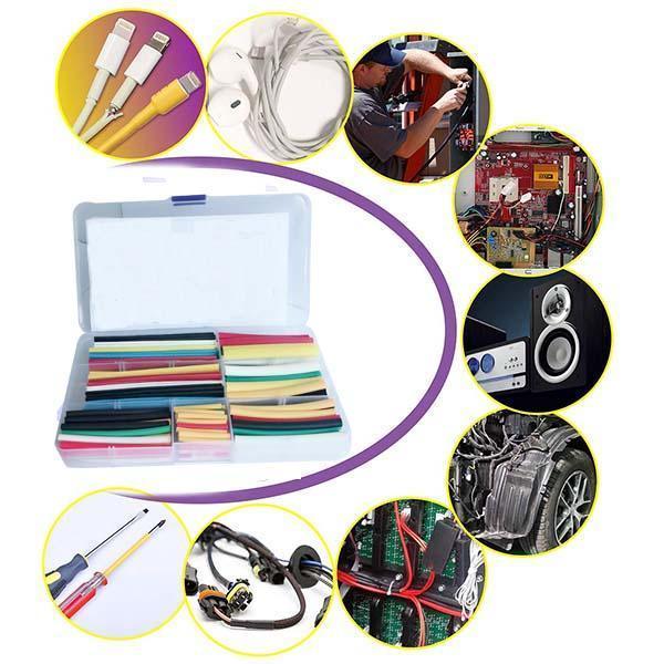🔥 Heat Shrink Tubing Kit – 580 PCS with Case, 3:1 Ratio & Waterproof Sealing 🛠️📦