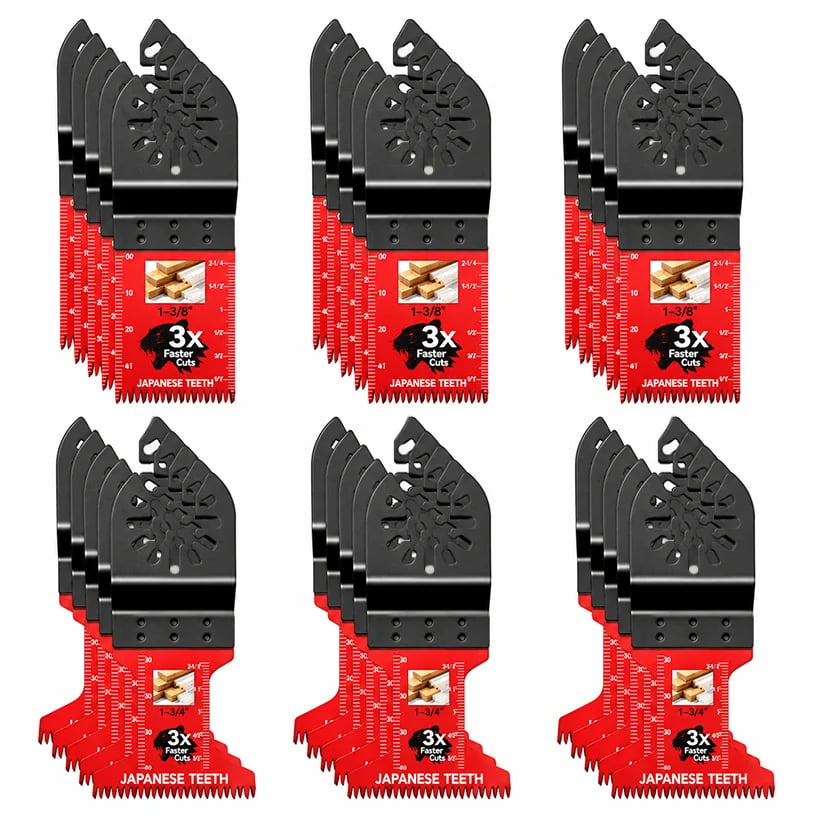 Japanese-Tooth Oscillating Saw Blades — Universal Fit, 10–50 Pcs