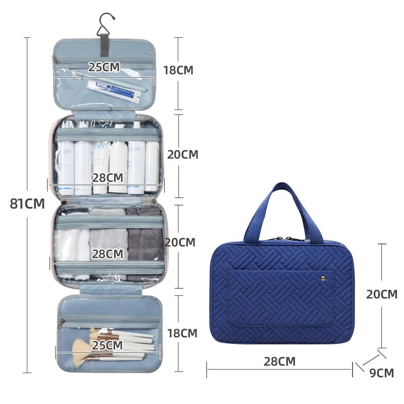 🔥 Toiletry Bag For Women With Hanging Hook