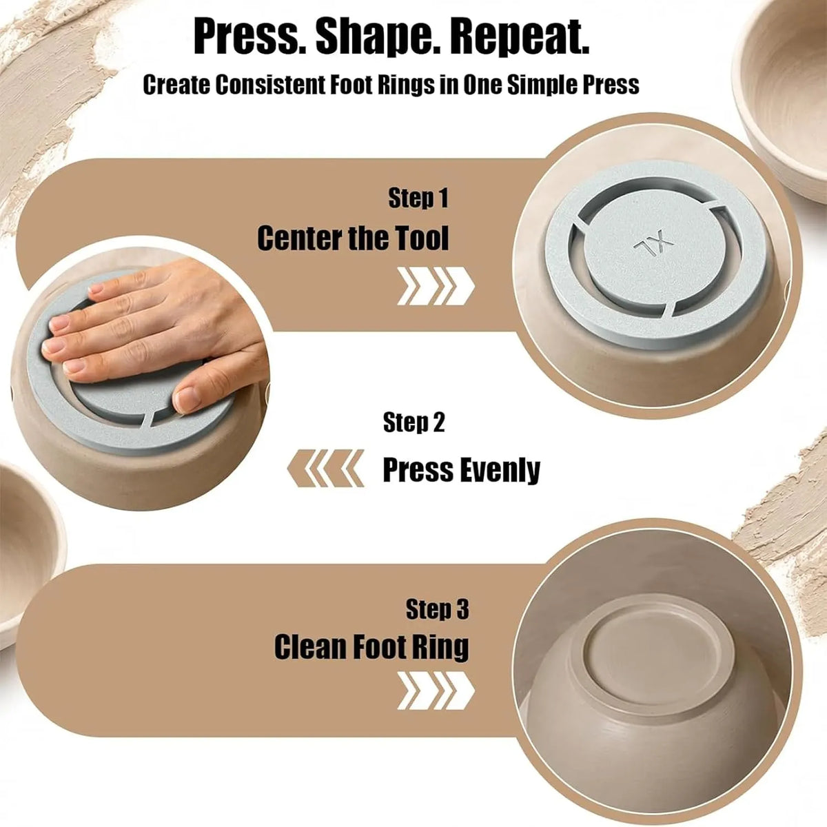 🔥Last Day 49% OFF - Pottery Foot Ring Tool