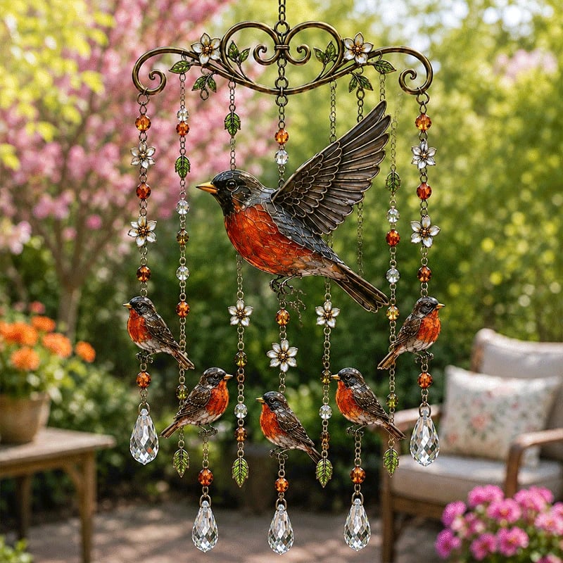 🐦🎐Graceful Hummingbird Wind Chime, Bring Beauty, Peace To Your Garden