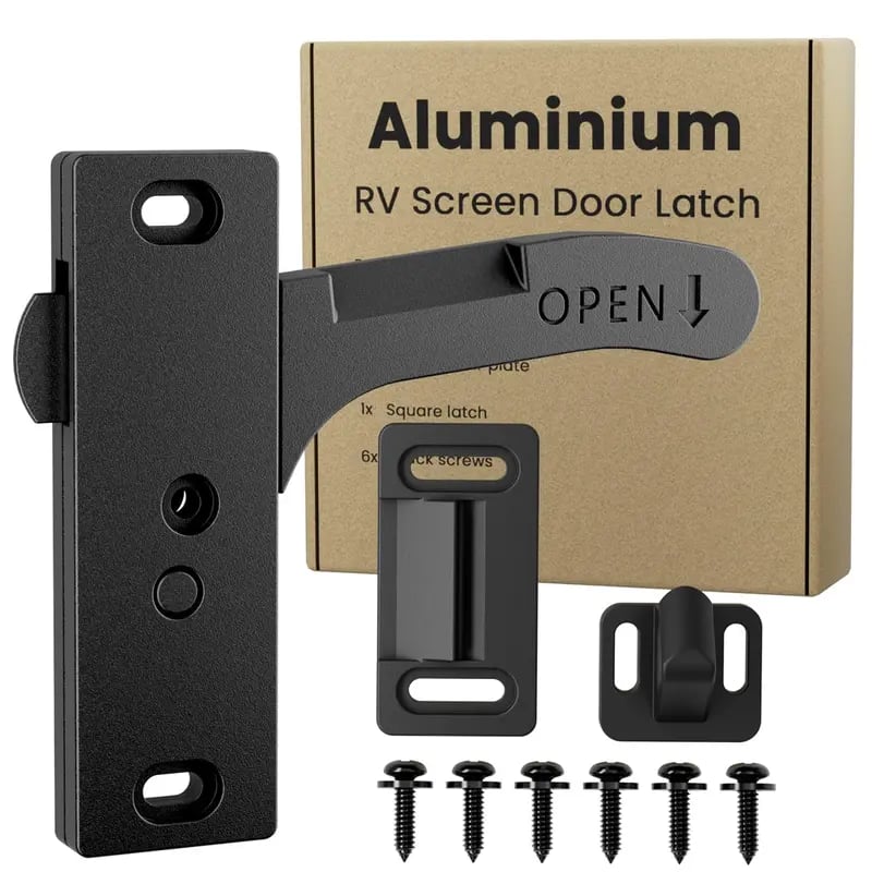 🚗✨2026 Aluminum RV Screen Door Handle Replacement Latch Kit