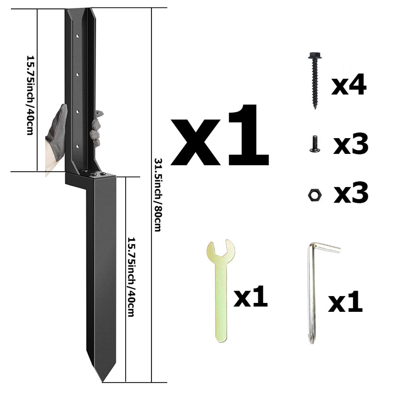 Extra-Thick, Heavy-Duty Fence Post Anchor Stakes