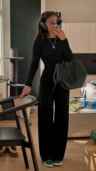 👚👖 Women's Casual Wear Long-Sleeved Loose-Fit Trouser Set 💕