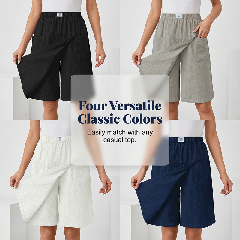 🩴Hot sale 50% off🩳Women's Casual Elastic Waist Wrap Skort