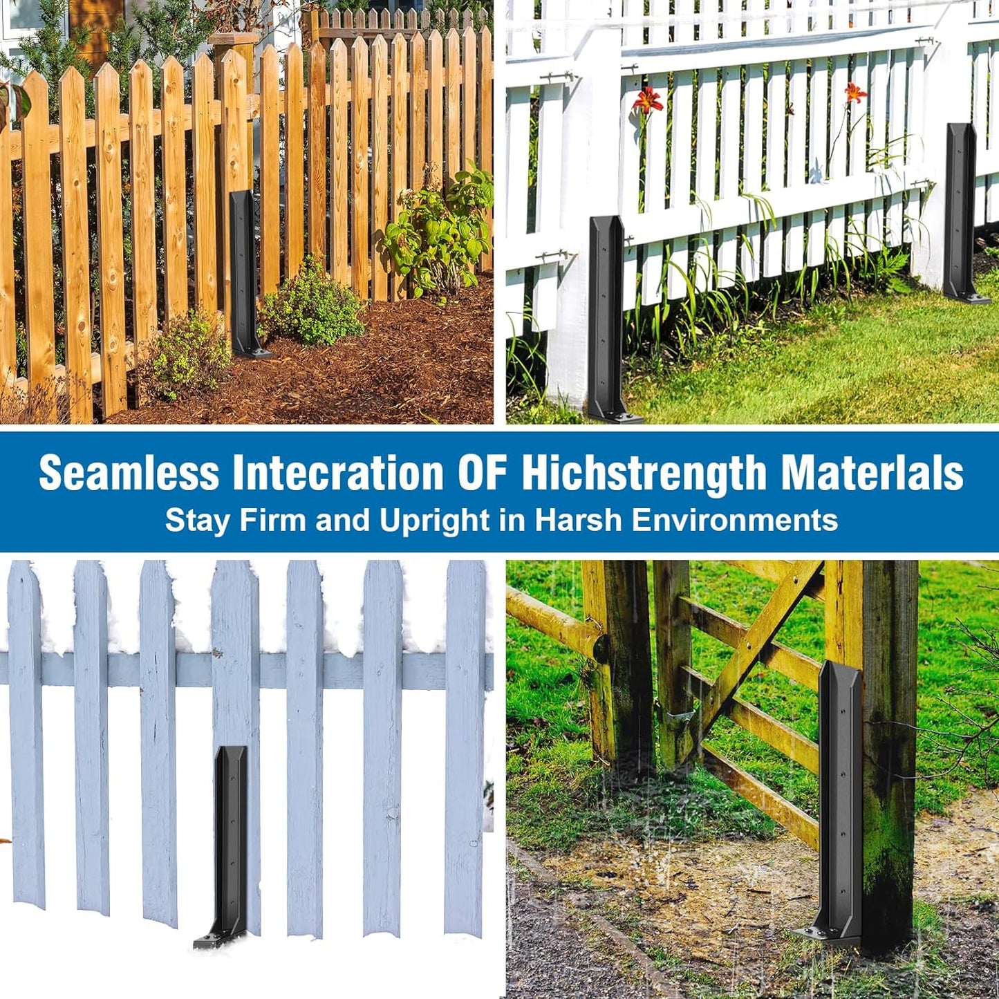 Extra-Thick, Heavy-Duty Fence Post Anchor Stakes