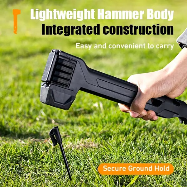 🔥🔨2-in-1 Tent Stake Hammer with Built-In Storage for 8 Stakes and Stake Puller for Outdoor Camping