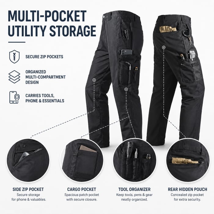 🔥Men’s Multi-Pocket Tactical Work Pants