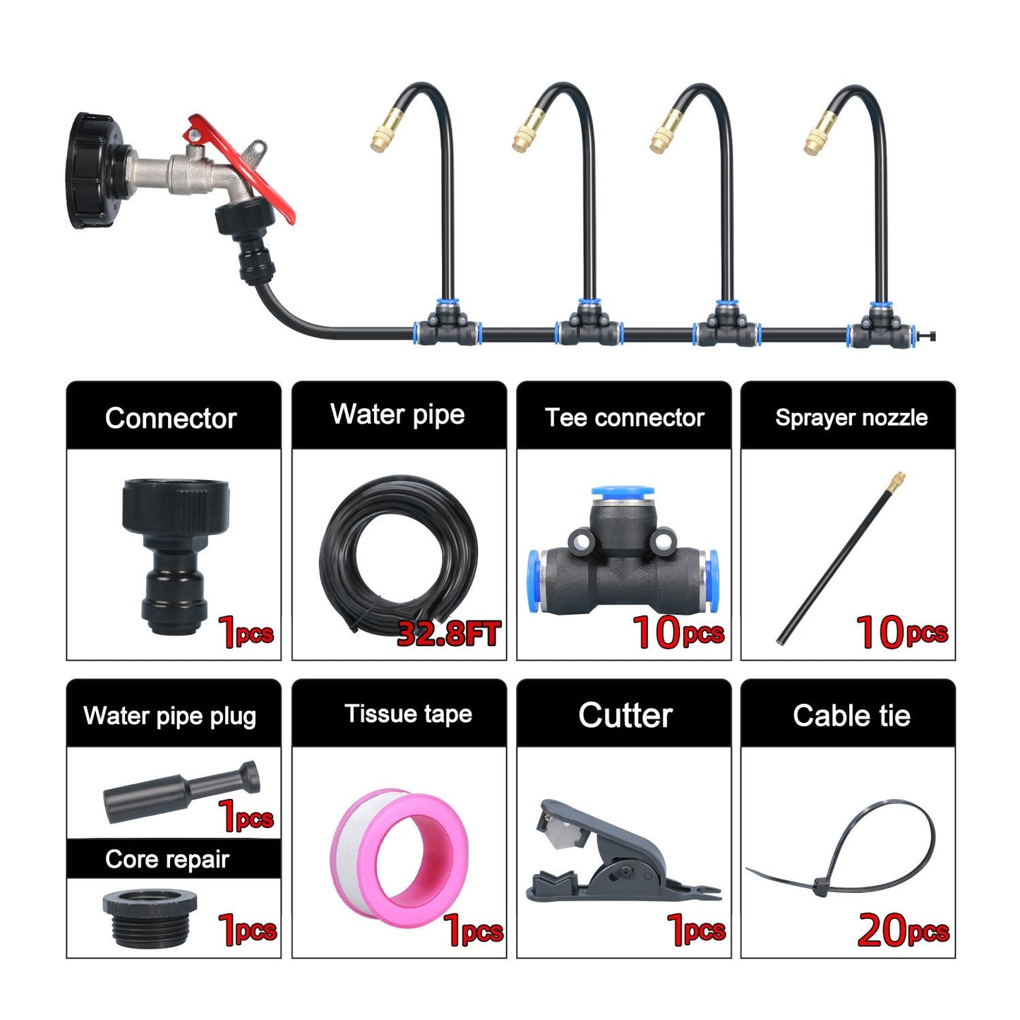 🔥🚿360° Curved Garden Automatic Irrigation System