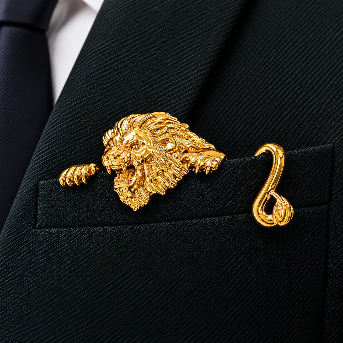 🌟 Luxury Sculpted Animal Brooch – Premium Statement Piece for Suits & Blazers🐊👔