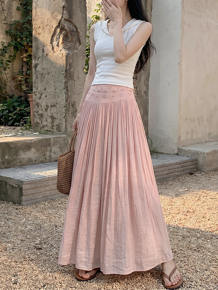 👗Women's High-Waisted Linen A-Line Beach Skirt👠