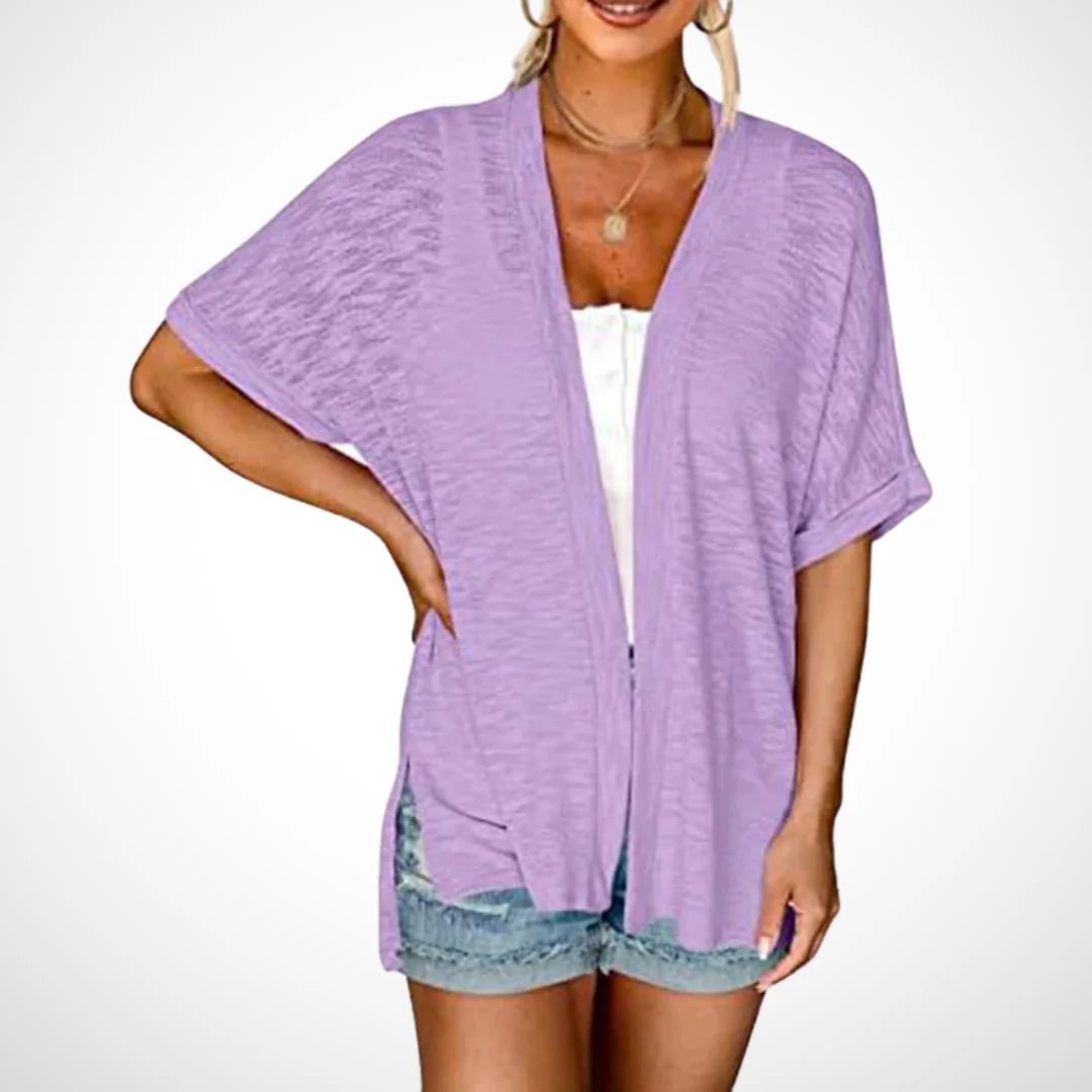 2026 New Stylish Flowy Short Sleeve Cardigan