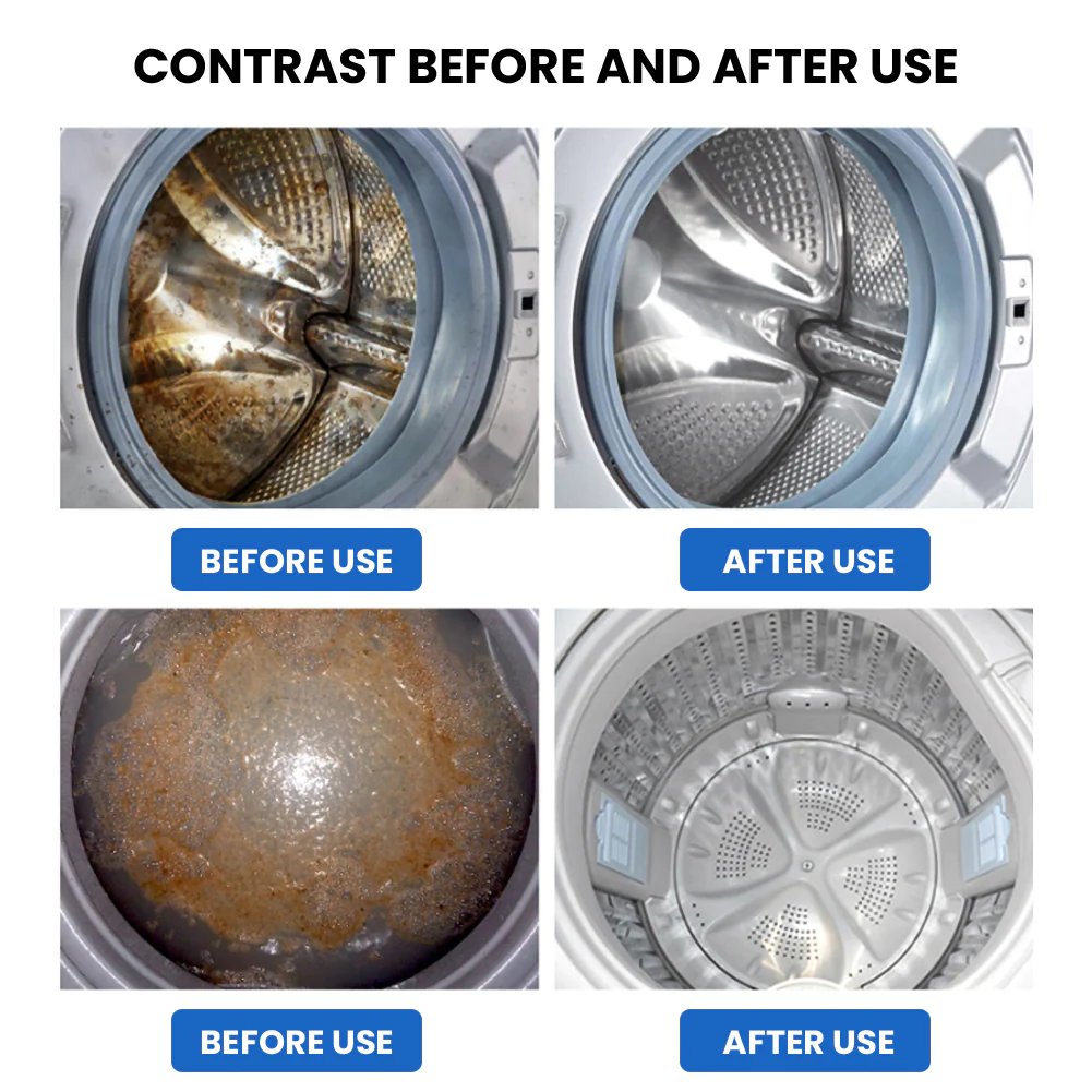 🧼 BUY 3 GET 5 FREE! ✨ Washing Machine Deep Cleaner Tablets – Eliminates 99% Germs, Removes Odors & Prevents Mold 🧽