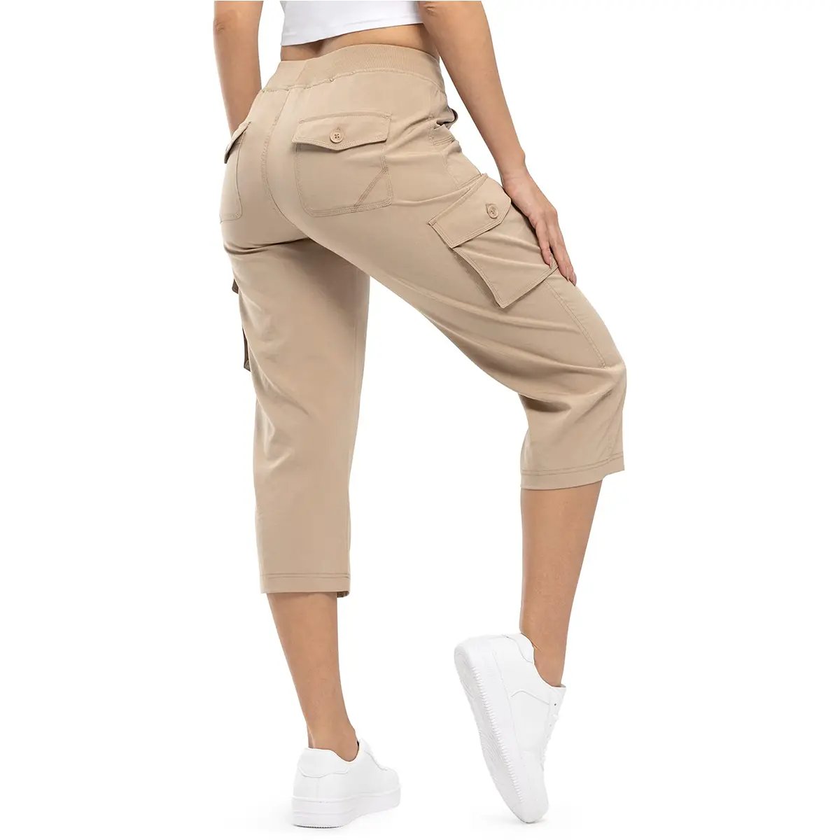 Women Lightweight Hiking Capris: Quick-Dry, 6 Pockets, Loose Fit