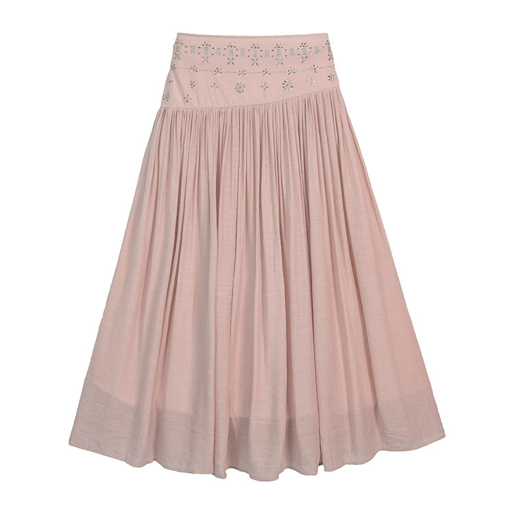 👗Women's High-Waisted Linen A-Line Beach Skirt👠