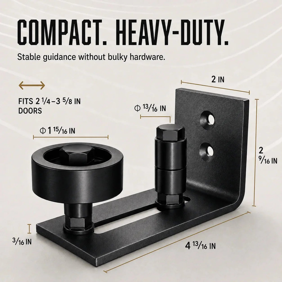 8-in-1 Adjustable Barn Door Floor Guide – Wall-Mount Stay Roller for Smooth, Stable Sliding