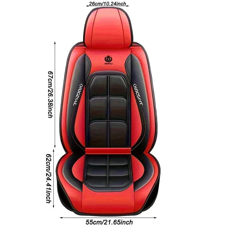 🚗Full-coverage PU Leather Car Seat Covers – Universal, suitable for sedans, SUVs, and trucks
