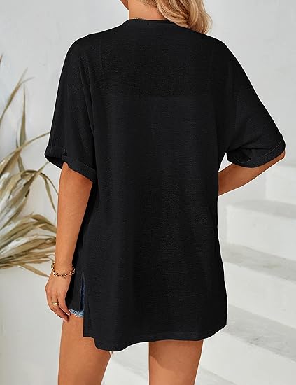 2026 New Stylish Flowy Short Sleeve Cardigan