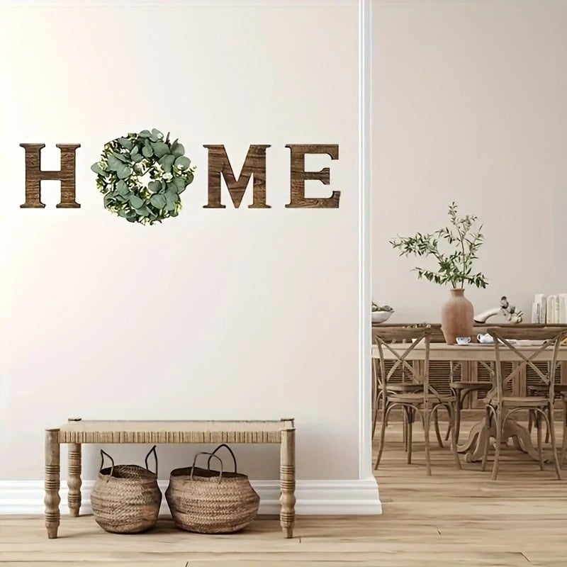 🏡Small sign, big warmth❤️Wooden "HOME" Letter Sign – Modern Farmhouse Wall Decor