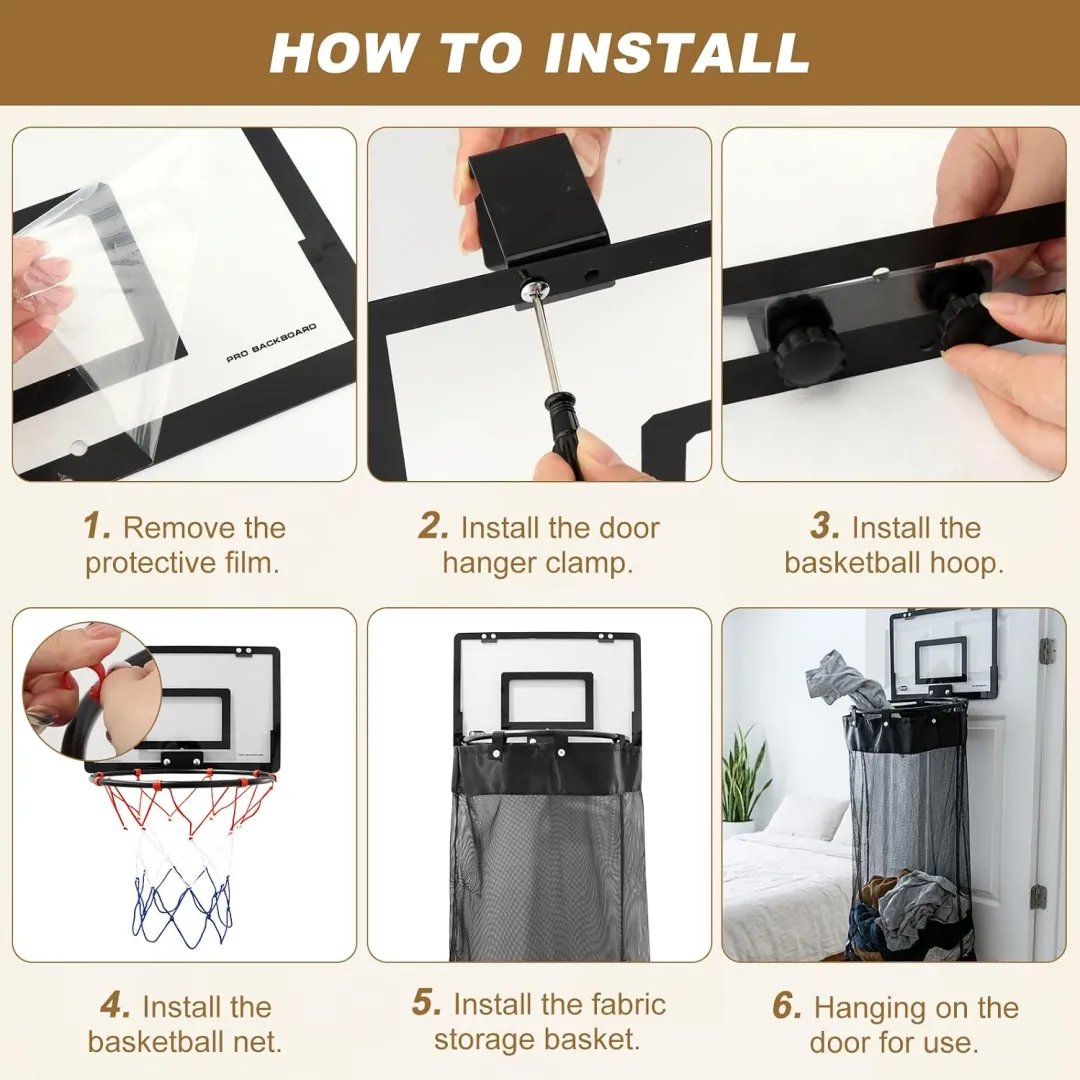 2-in-1 Basketball Laundry Hoop
