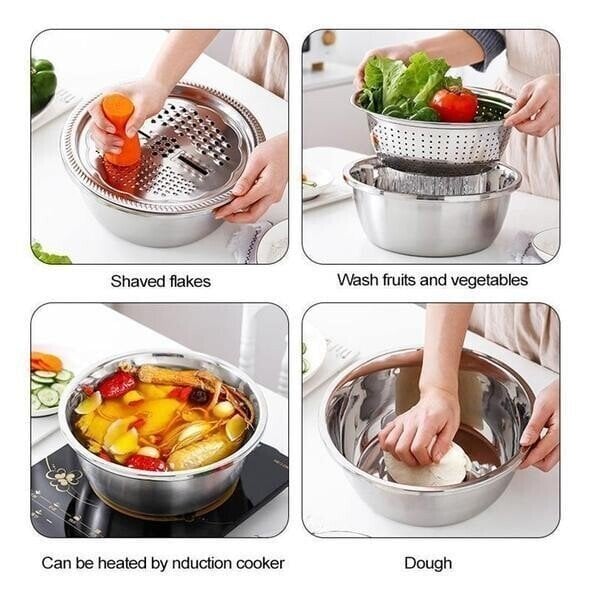 🎁Germany Multifunctional stainless steel basin