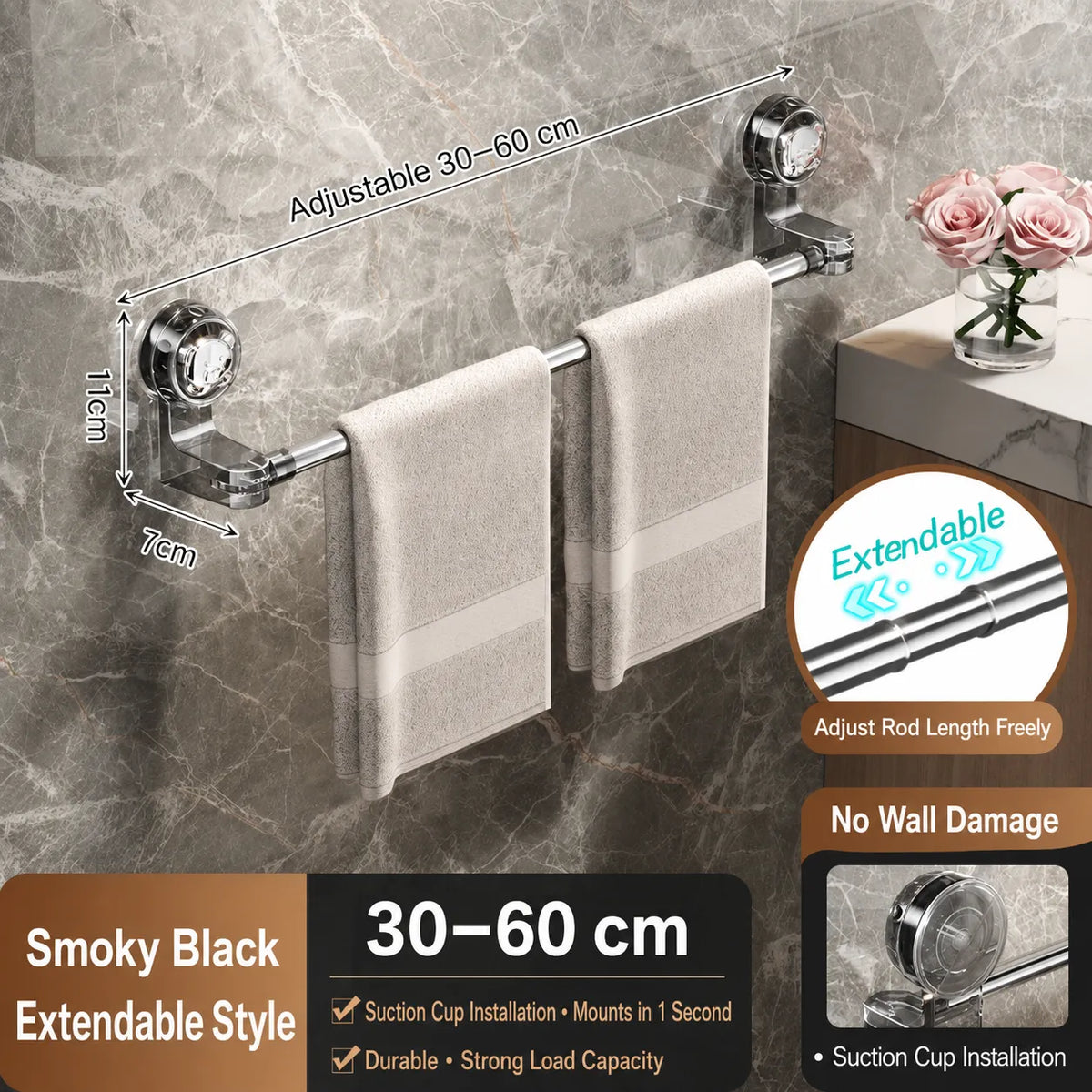 ☀️Best-Selling Drill-Free Telescopic Towel Rack