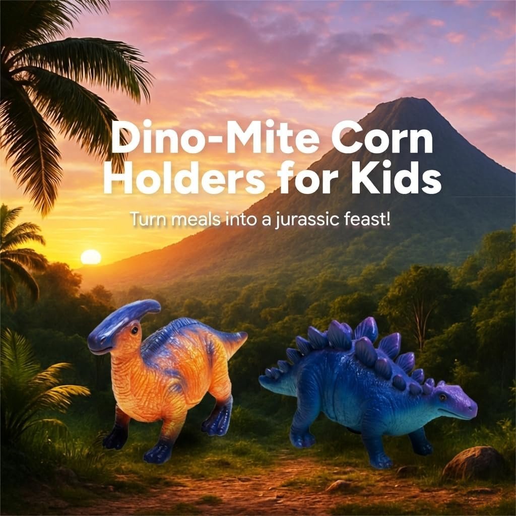 🦖 Dino Bite Corn Holders 🌽Turn Ordinary Corn Into The Most Fun Thing On The Table🧒