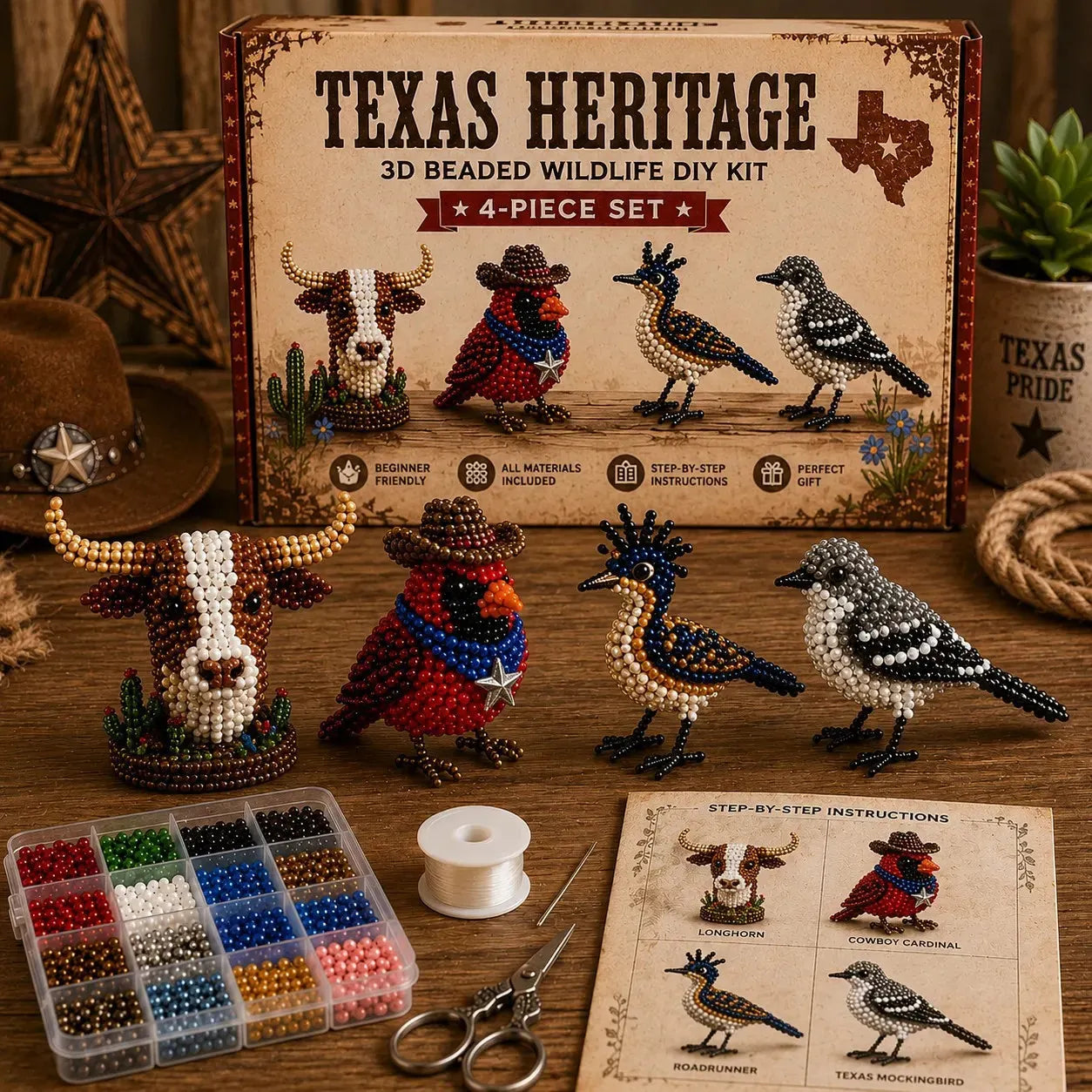 🧵Mini 3D Beaded Animal Craft Kit