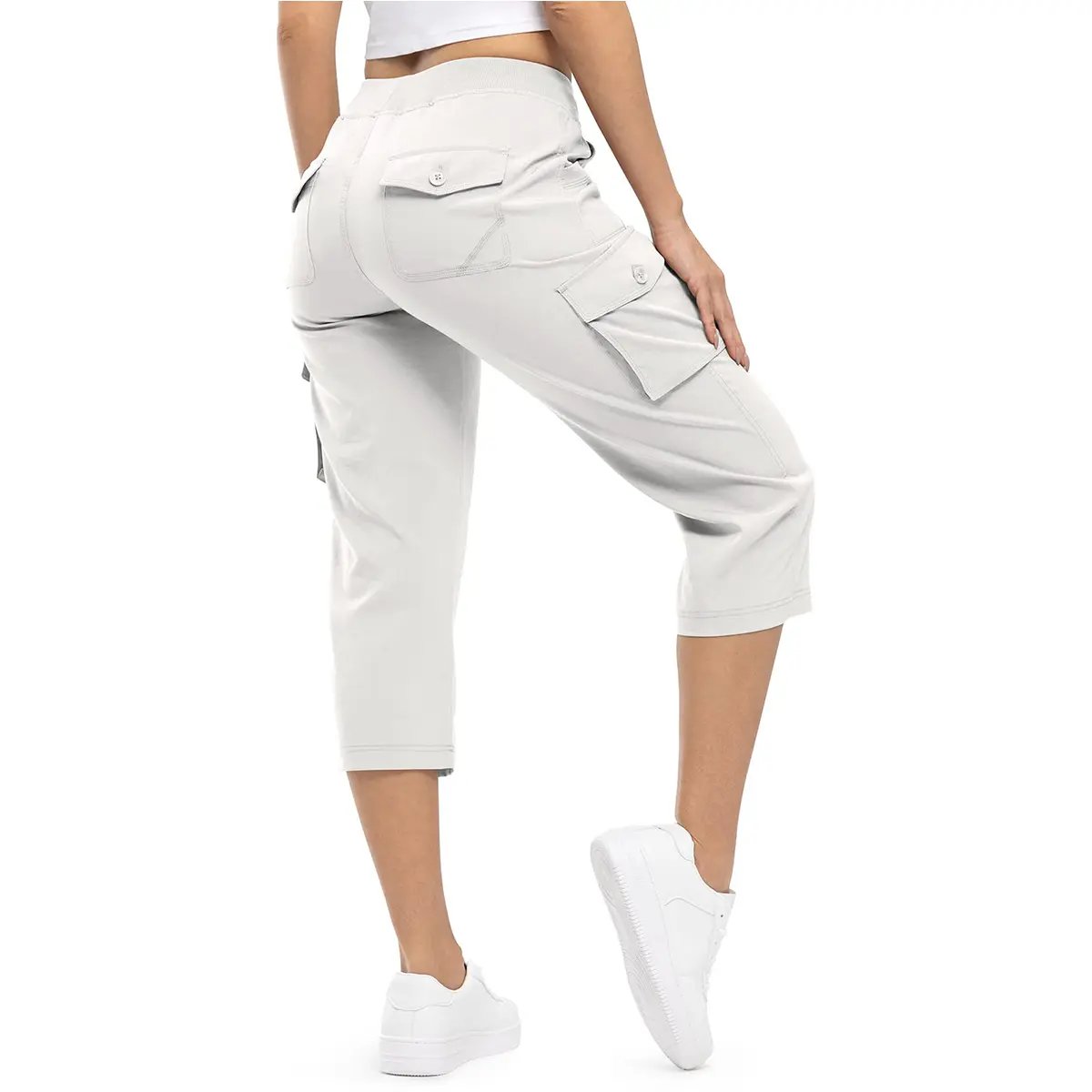Women Lightweight Hiking Capris: Quick-Dry, 6 Pockets, Loose Fit