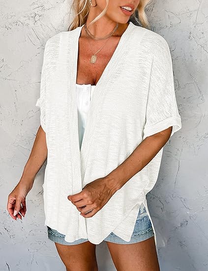 2026 New Stylish Flowy Short Sleeve Cardigan