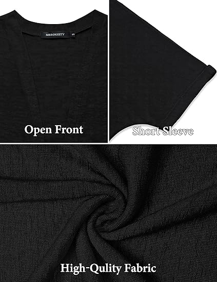 2026 New Stylish Flowy Short Sleeve Cardigan