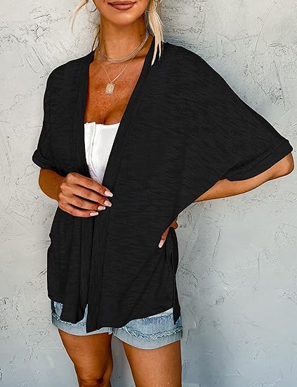 2026 New Stylish Flowy Short Sleeve Cardigan