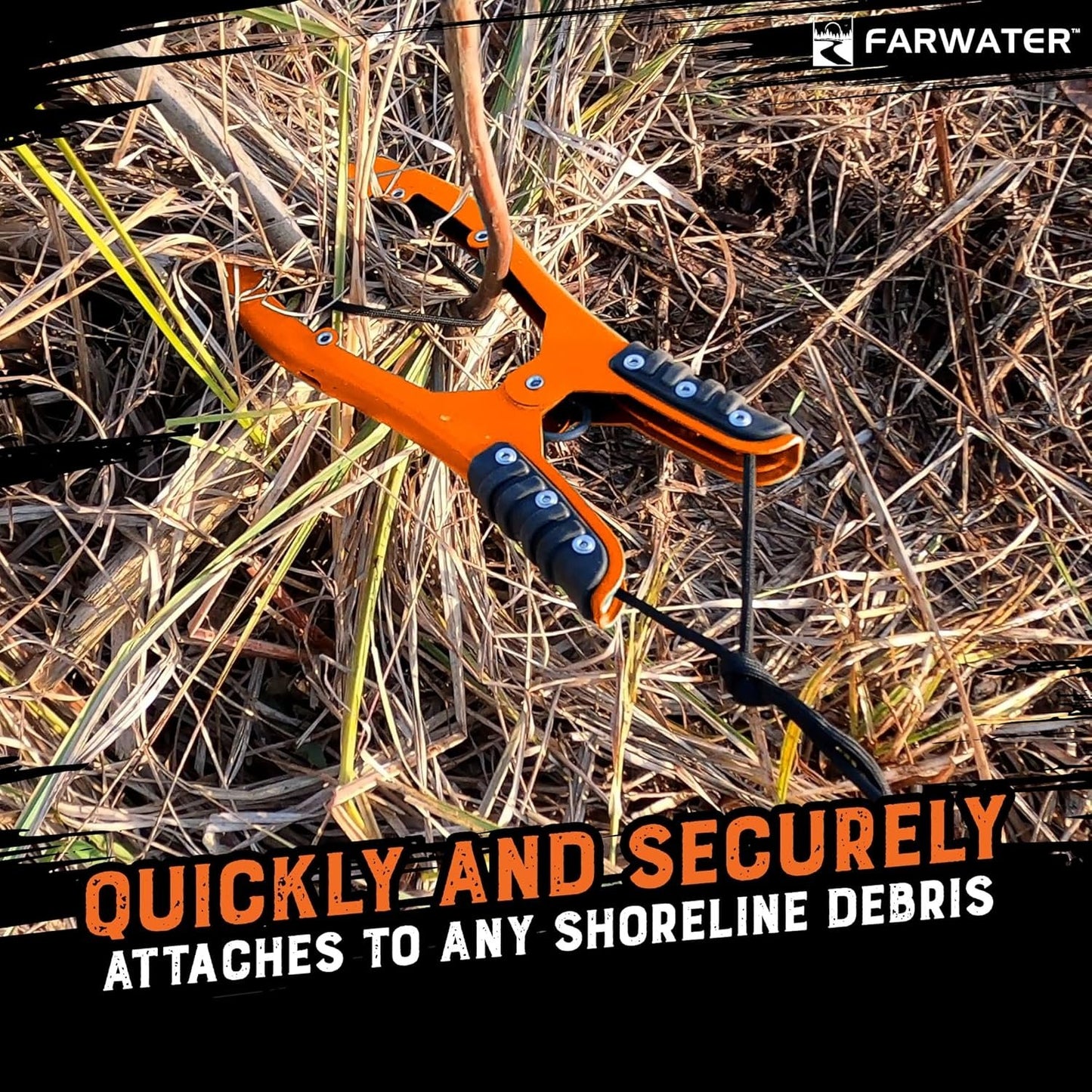 Canoe Anchor Grip - Boat, Float Tube & Kayak Fishing Accessories with 15ft Paracord