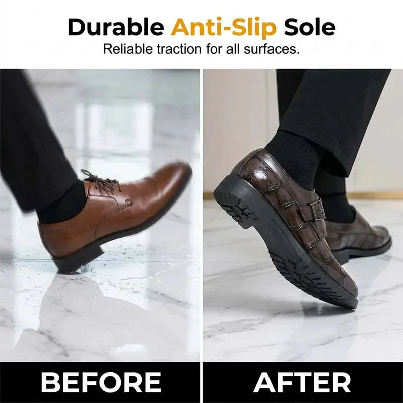 Men's Classic Faux Leather Single-Buckle Shoes – Timeless design, comfortable fit & perfect for work, weddings or semi-formal occasions ✨