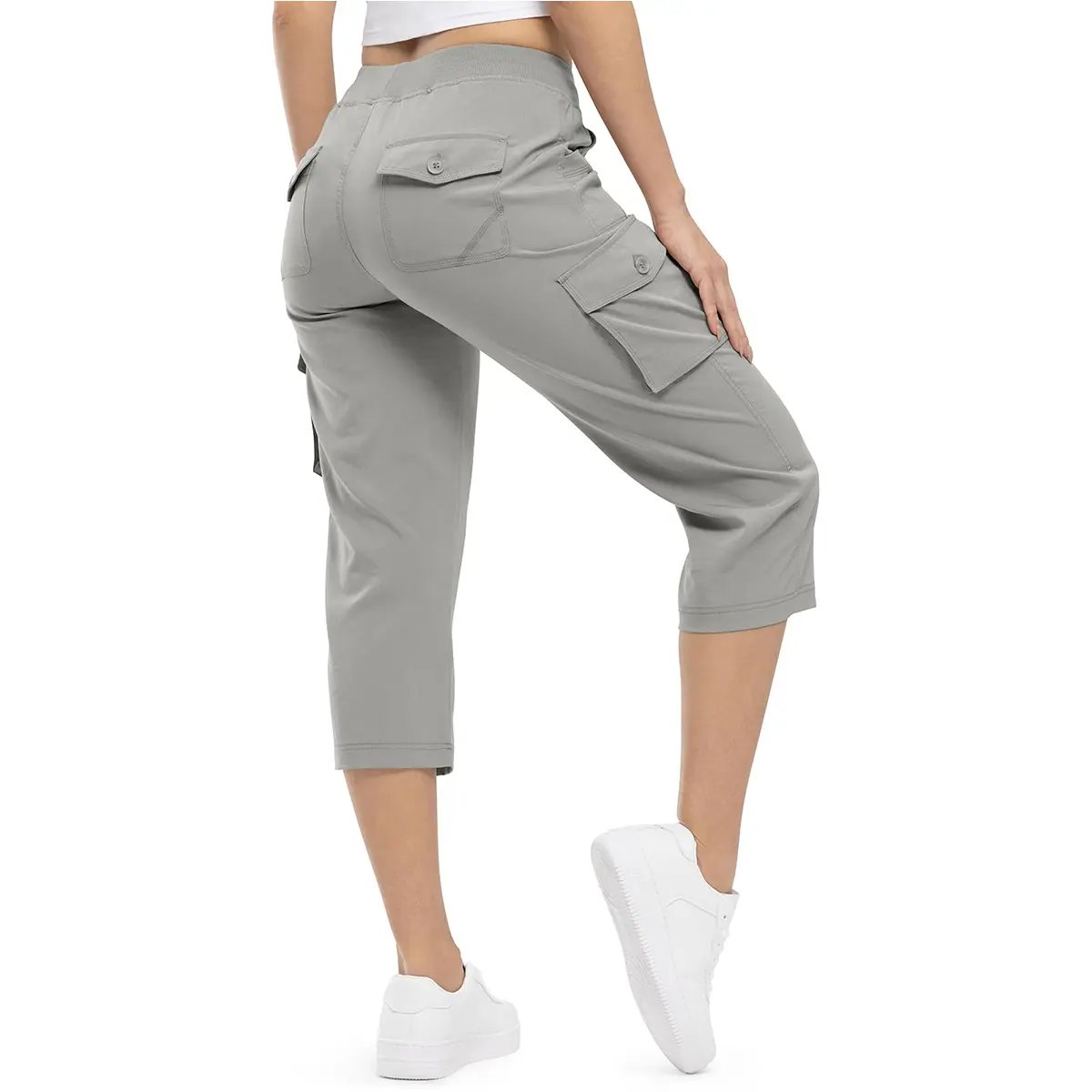 Women Lightweight Hiking Capris: Quick-Dry, 6 Pockets, Loose Fit