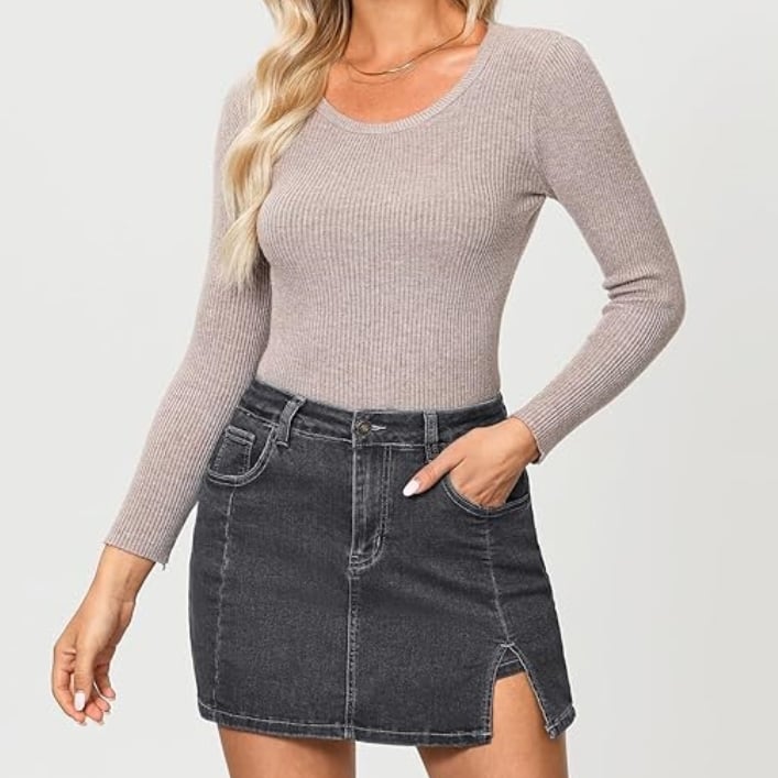 👖✨ Women's High-Waisted Denim Skort – Mini Skirt Vibes with Shorts Comfort! 🔥💃