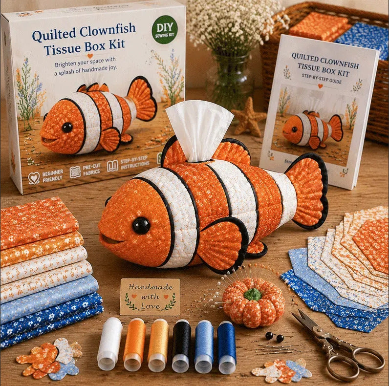 ⚡New Arrival🧵DIY Animal-Themed Patchwork-Style Tissue Box Kit